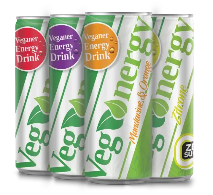 Vegenergy EnergyDrink in den verschiedenen Sorten: Classic, Kalorienarm und Zero Sugar